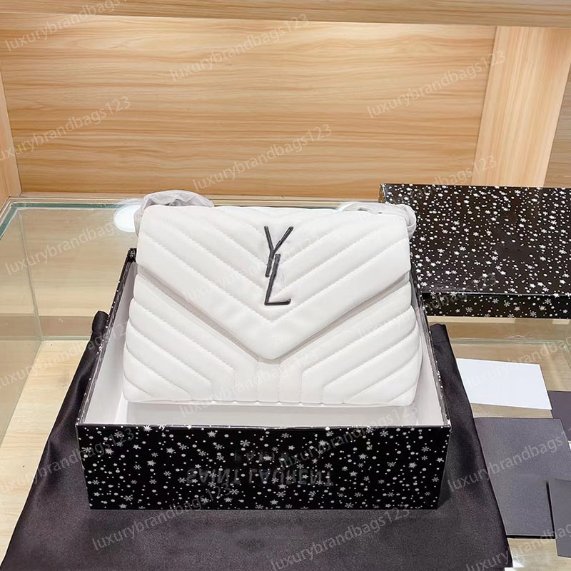 

Designer Women Handbags Purse SUNSET High Quality Chain Cross Body Shoulder LOULOU Handbag Genuine Leather Fashion Crossbody bag Messenger, With box