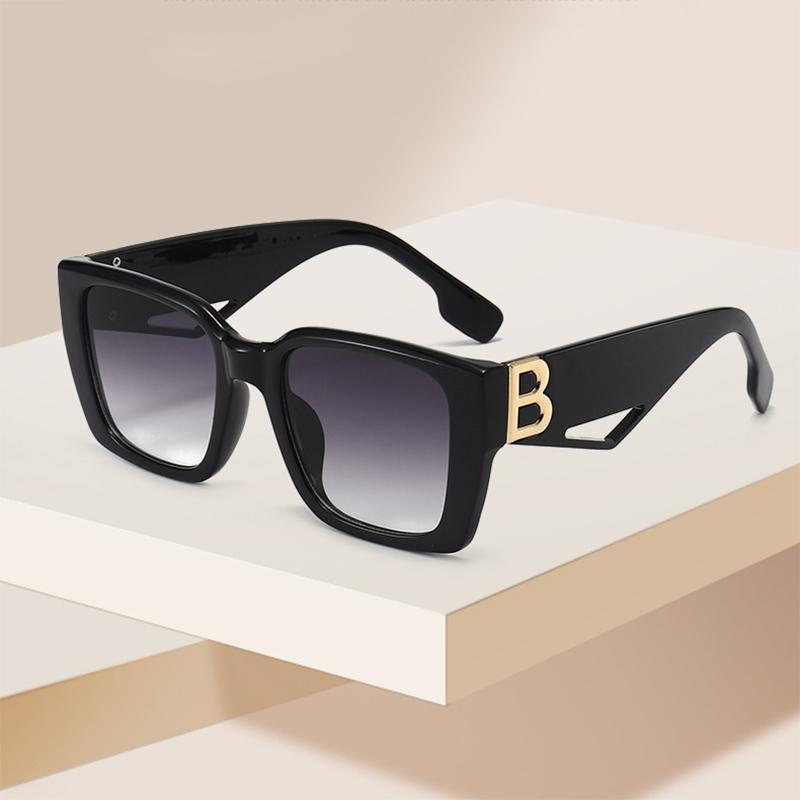 

Sunglasses Fashion Trend Vintage Square Men Women Letter B Brand Design Male Ladies Summer Beach UV400 Sun Glasses De Sol Shades