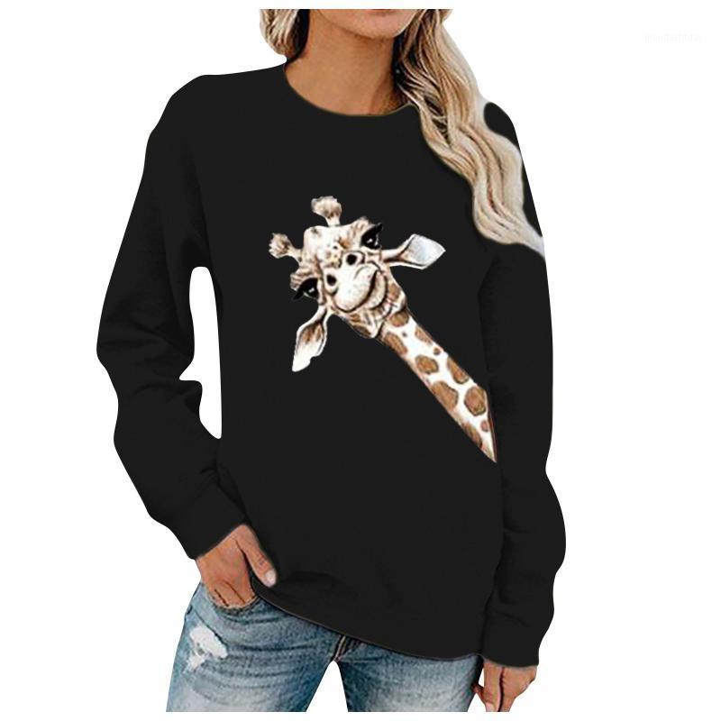 

Women's T-Shirt Hoodies Women Harajuku Cotton Casual O-neck Solid Color Long Sleeve Top Pullover Sweatshirt Loose Tops Clothes, White