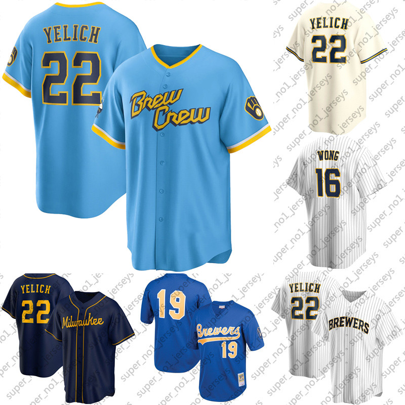 

Milwaukee Christian Yelich Brewers 2022 City Connect Jersey McCutchen Woodruff Rowdy Tellez Willy Adames Lorenzo Cain Jace Peterson Hunter Renfroe, Man custom jersey (njr)