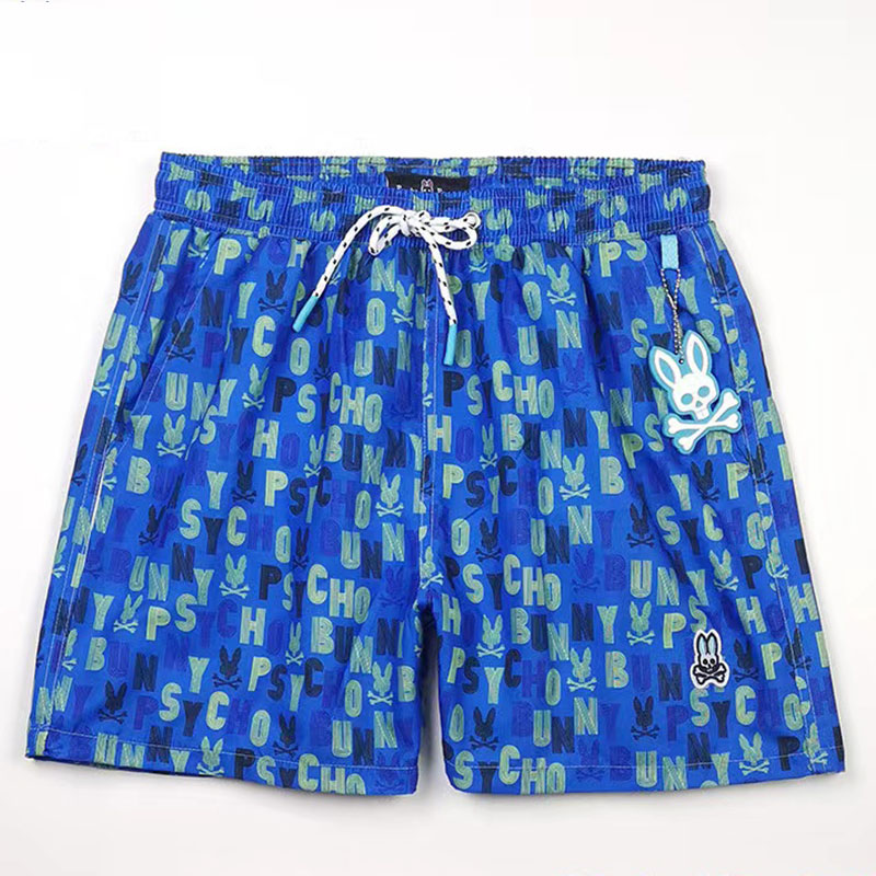 

Mens Fashion Beach Pants Skull Rabbit Psycho Bunny Print Surf Shorts Quick Dry European and American Style Pants, Customize