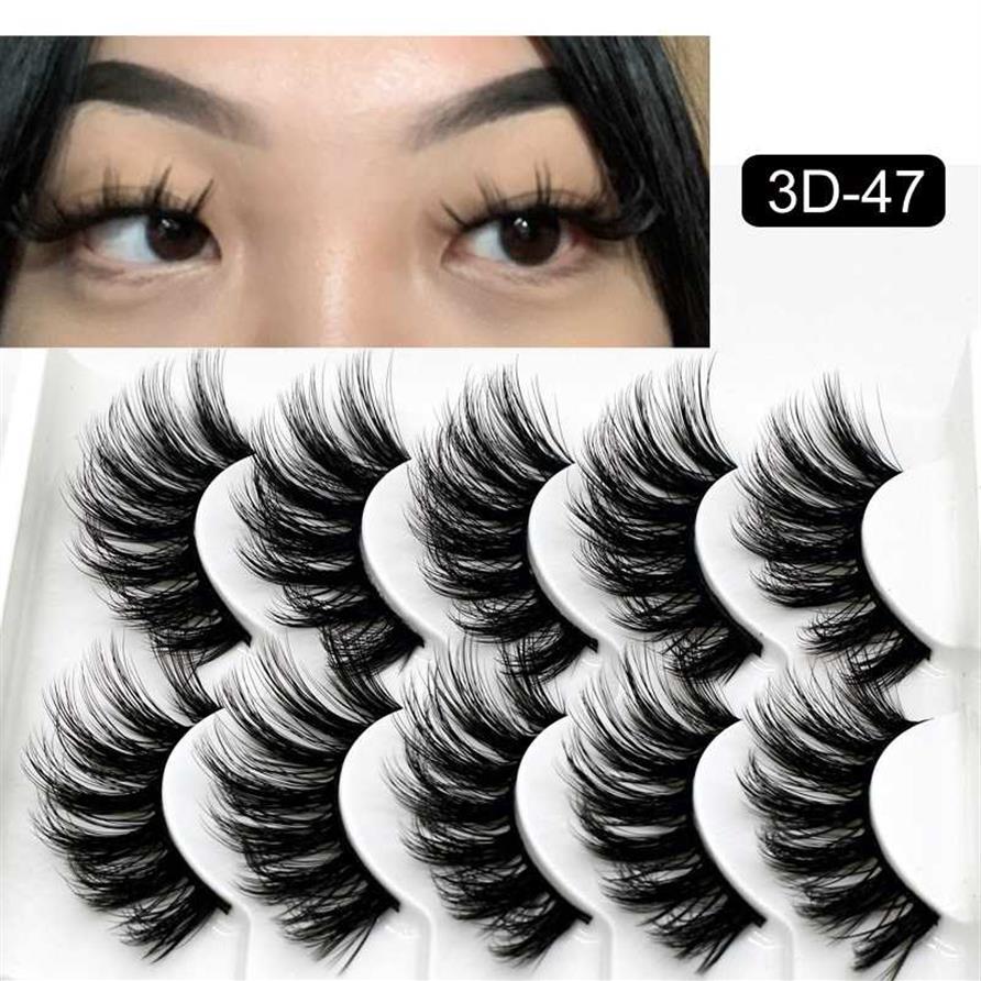 

3D Mink Fluffy Lash Strips Volume Eyelash Extension Whole Wispy Long Thick 15mm Magnetic Mink Lashes Beauty Eye Make Up Tool249p