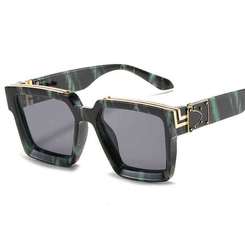 

86229 Designer Fashion Sunglasses Men's Square Large Frame Personality Millionaire Tiaodi Glasses