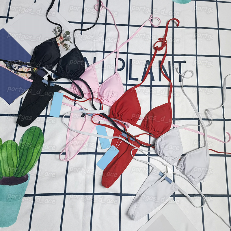 

Sexy Low Waist Bikinis Womens Girls Split Swimwear Women Beach Bra Thongs with Tie Underwear, Black with label