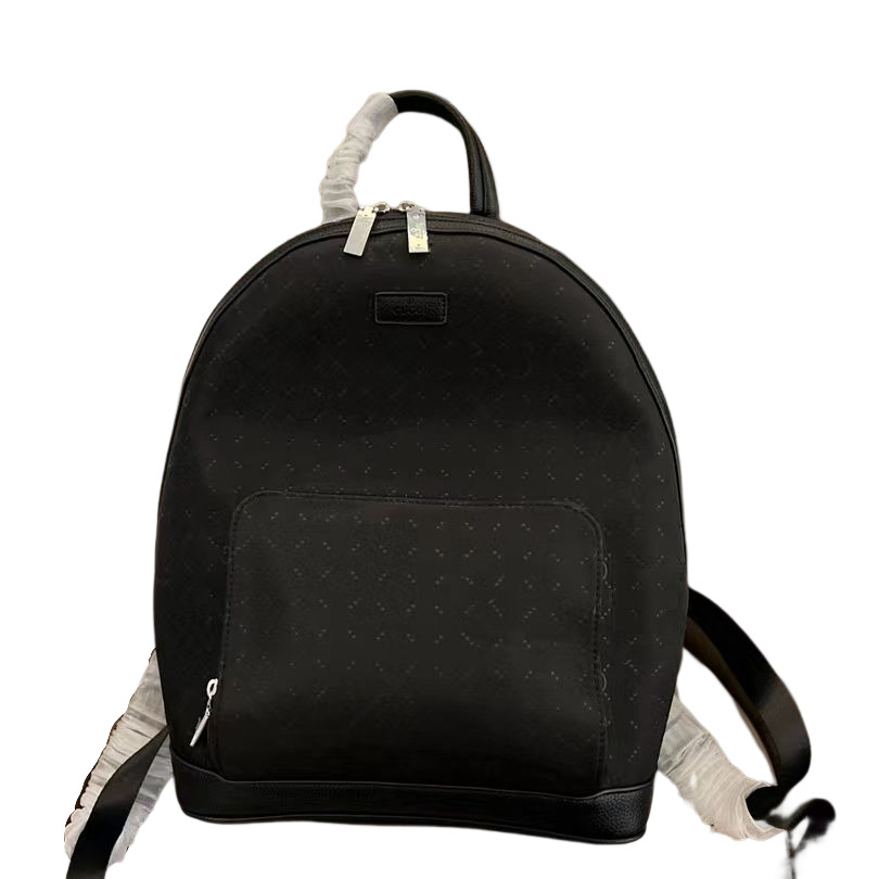 

Luxury Designer Leather Women Backpack Black Embossed Logo Fully Bagpack Bookbag Practicality Original Fabric Original Hardware 3D