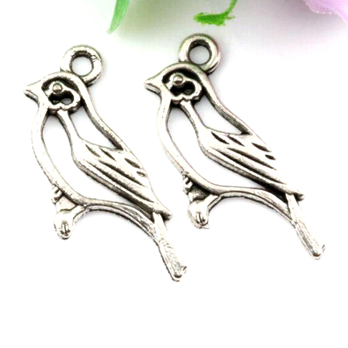 

150Pcs Alloy Hollow Bird Charms Pendants For Jewelry Making, Earrings, Necklace And Bracelet 17x10mm Antique Silver 150PCS