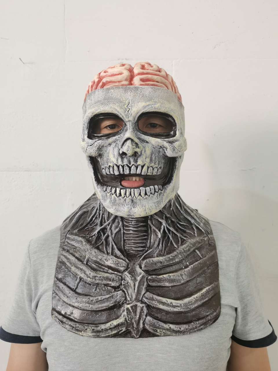 

Party Masks Halloween skull mask horror head cover funny scary scream latex wholesale