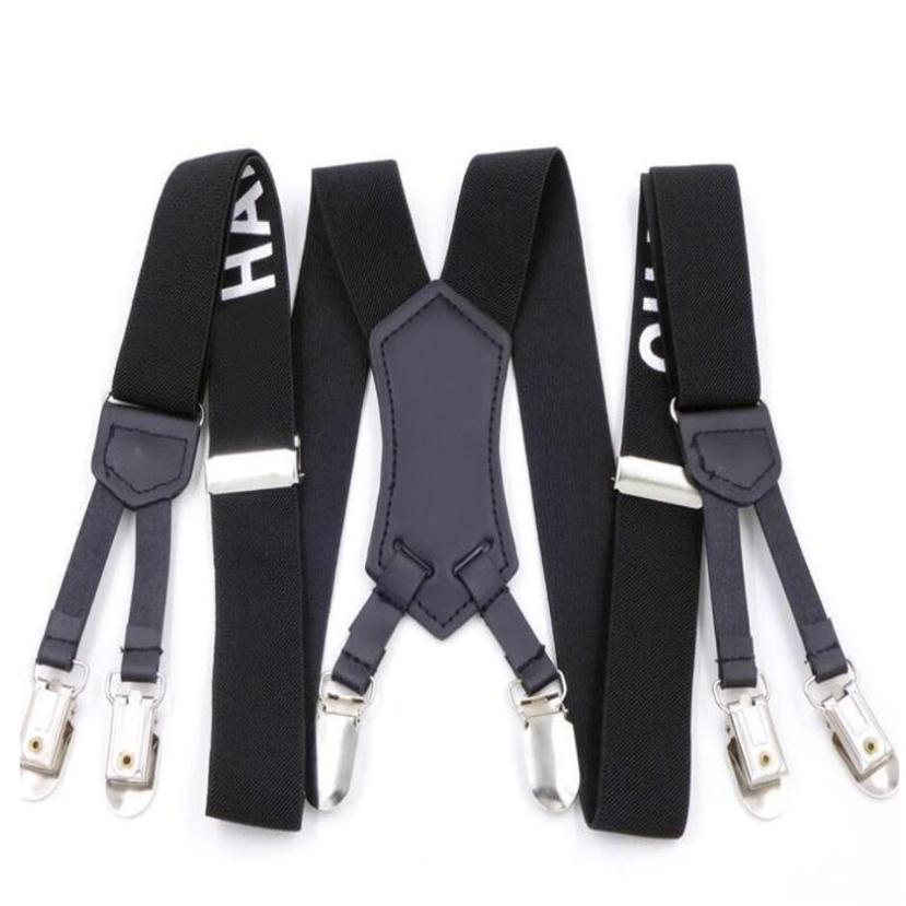

Factory Direct Men's and women Suspenders 3 0 115cm Six Clip Character Webbing Six Clip Wide Strap F29327y