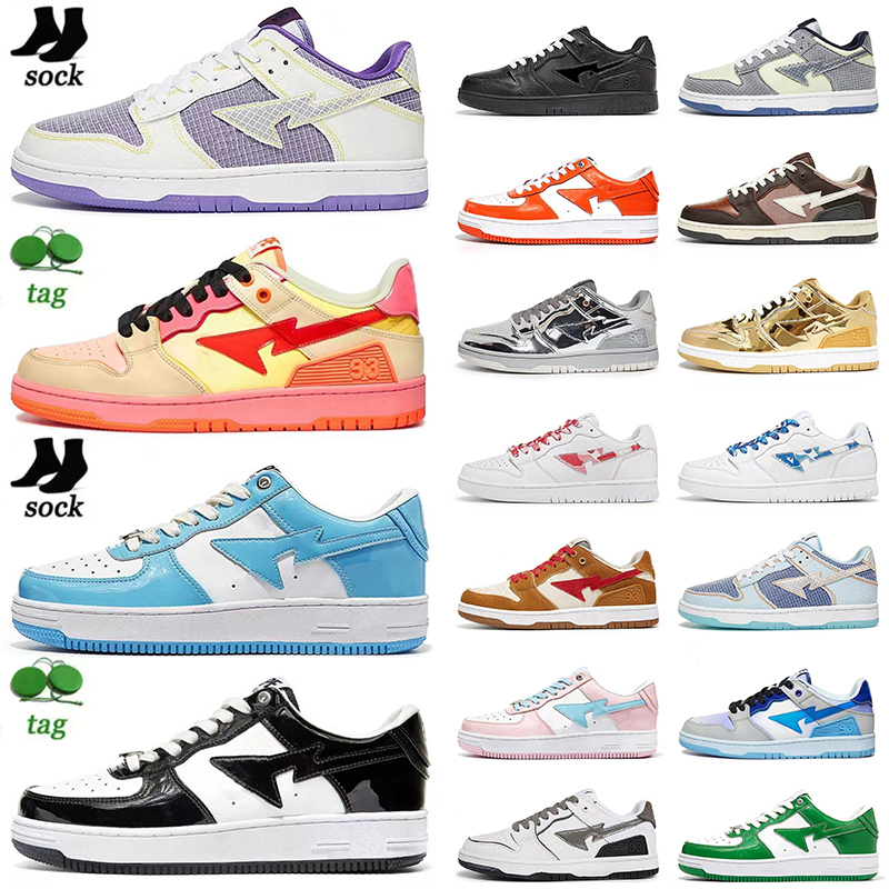 sk8 star low running shoes for mens womens bapestas baped stas designer sneakers 2022 fashion platform black white unc camo blue pink bapes apes
