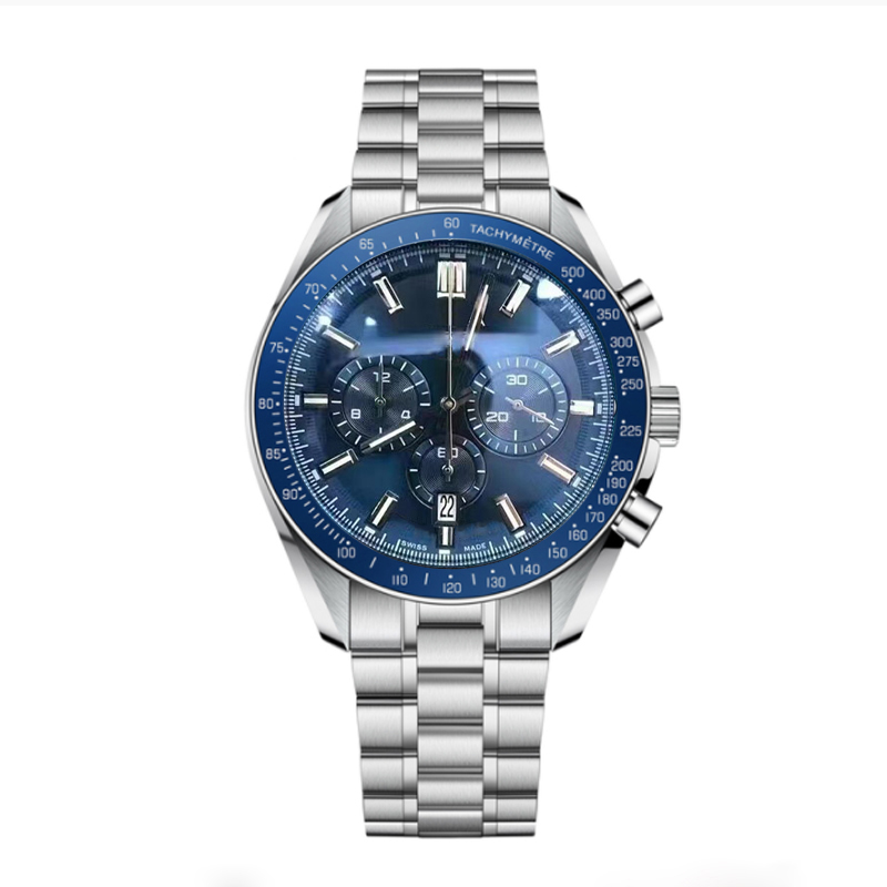 

Mens F1 Quartz Chronograph Watch Japan VK Movement Men's Watches Sport Race Leather Strap 43MM, No.10