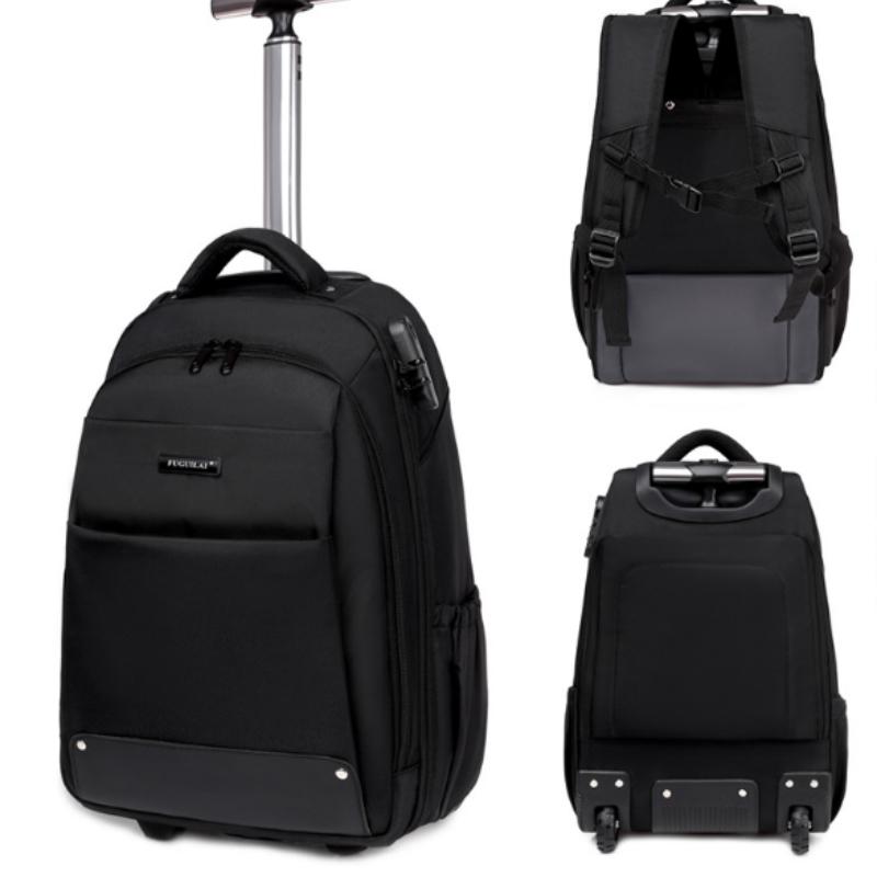 

Suitcases 18 Inch Men Wheeled Backpack For Business Travel Trolley Bags Women Rolling Luggage On Wheels Carry Hand Bag