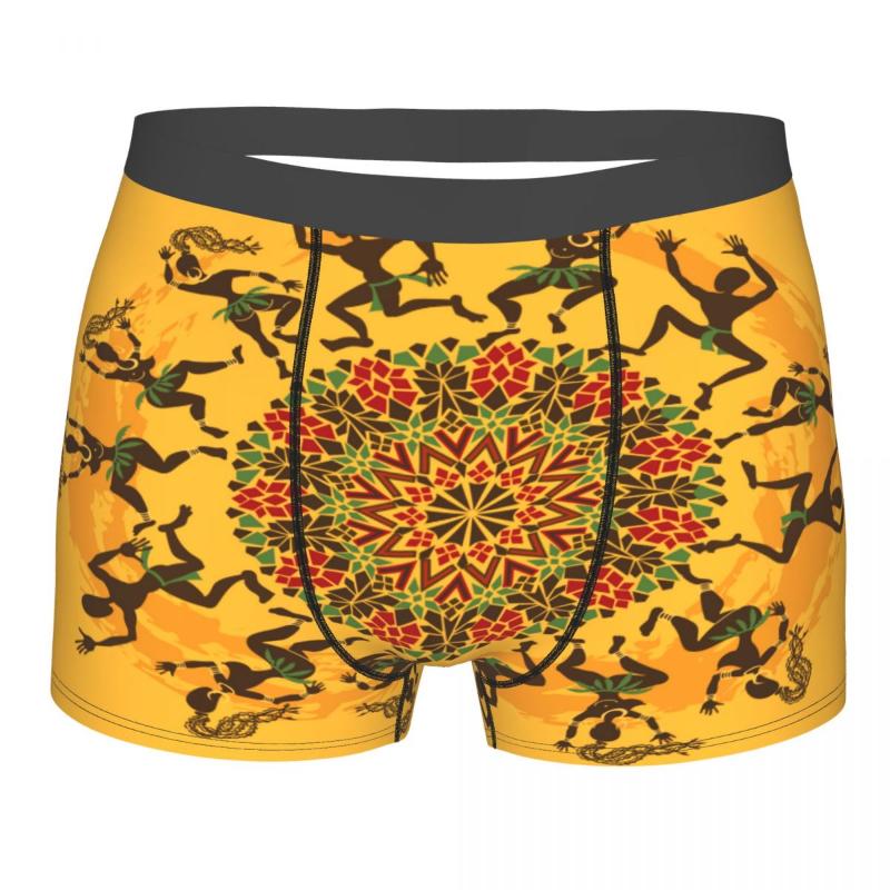 

Underpants Boxershorts Men Comforable Panties Set African Dancers Underwear Man Boxer, Black;white