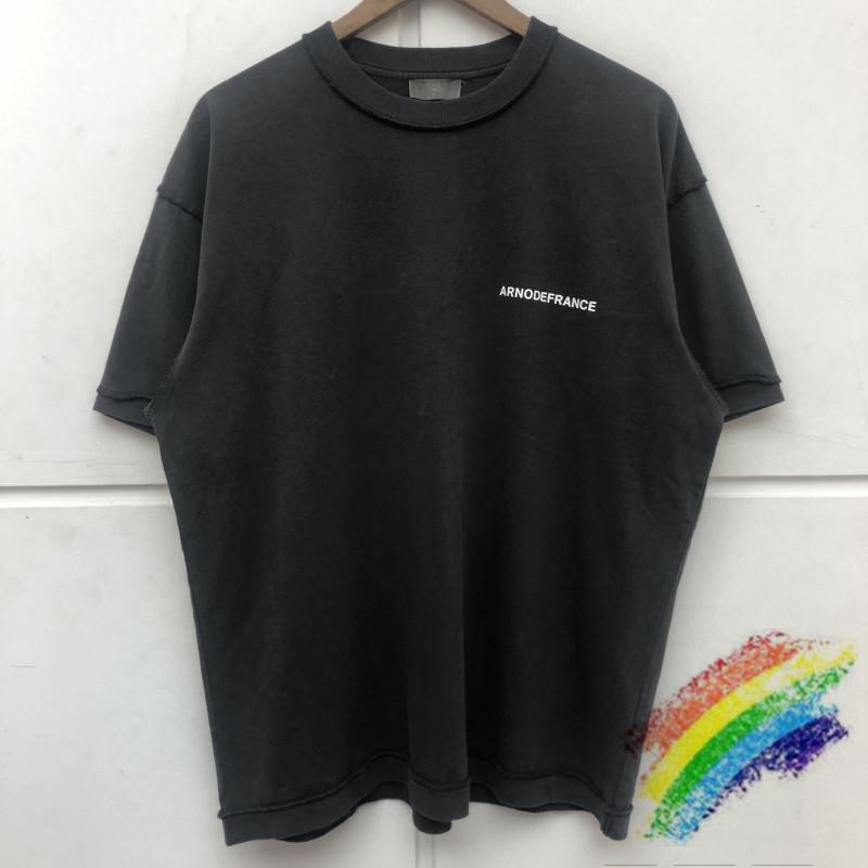 

Men's T-Shirts 2022ss ARNODEFRANCE T-shirt Men Women Vintage Wash Make Old Tee High Quality TopsMen's