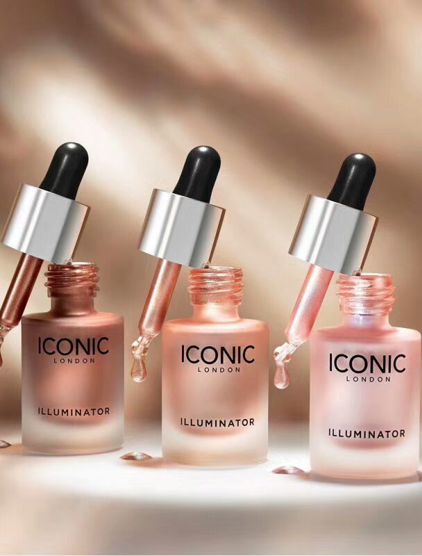 Articles de beauté Hot grossale emblématique London Illuminator Liquid Highlighters 3 Shades Original Shine Glow illuminant Soulignement de maqui
