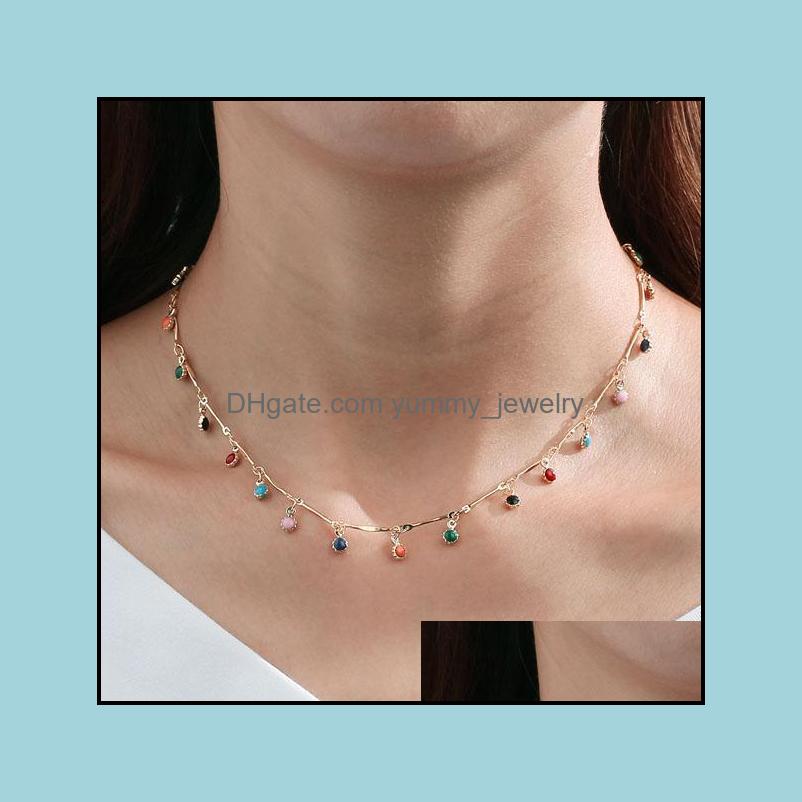 

Pendant Necklaces Pendants Jewelry S1841 Bohemian Fashion Colorf Beads Dangle Necklace Choker Drop Delivery 2021 Kh0T8