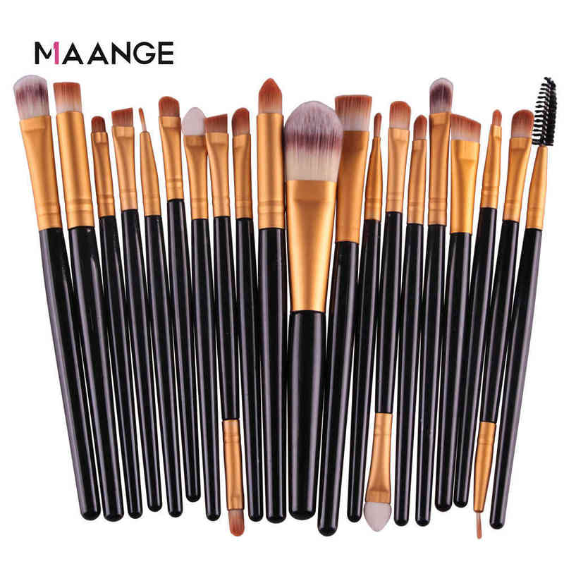 

NXY Makeup Brushes 6 15 20 Pcs Set Eyeshadow Blending Foundation Powder Eyebrow Blush Double Head Beauty Make Up Kit Tool 0406