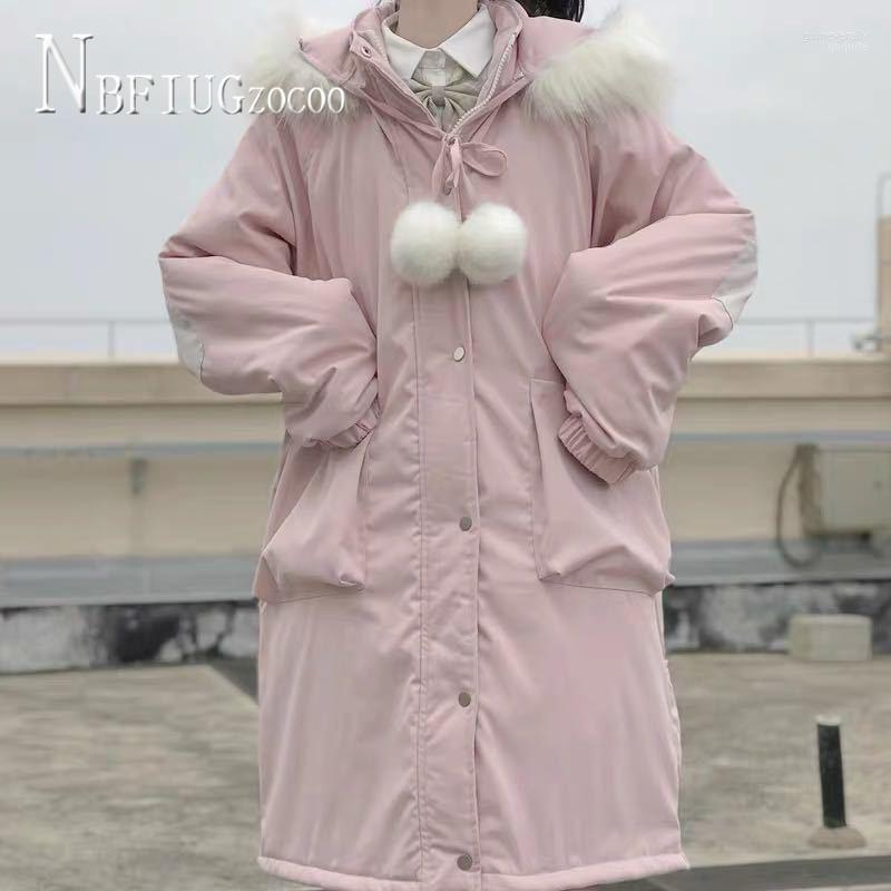 

Women's Down & Parkas 2022 Korean Loose Hooded Long Cotton Padded Jacket Guin22