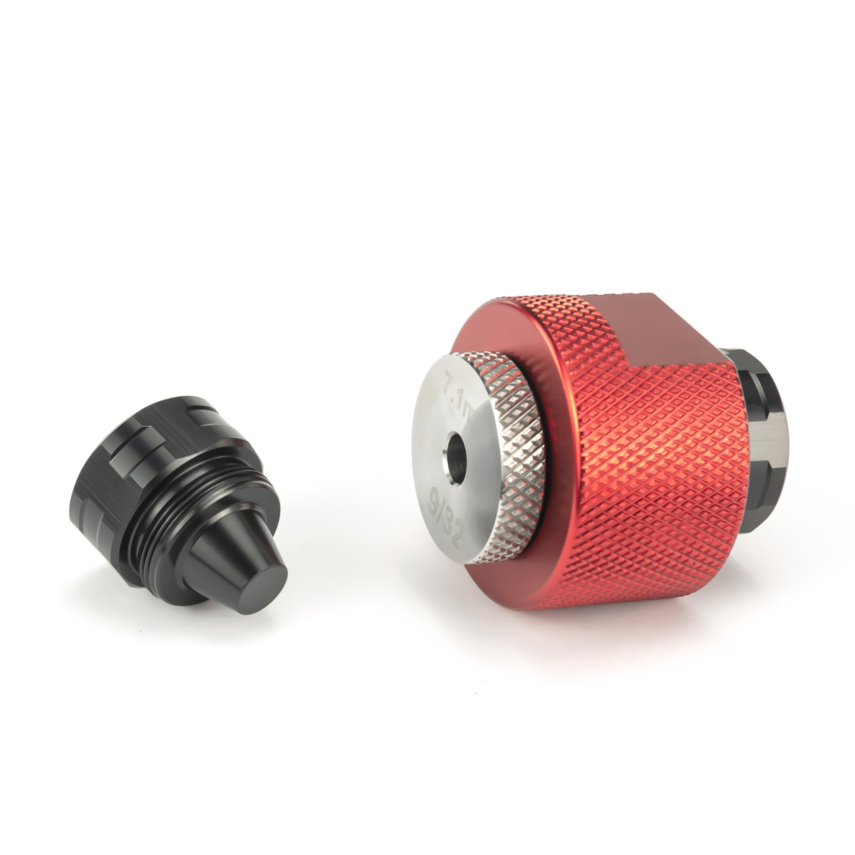 

Others Tactical Accessories Mini Guide Drilling Jig Fixture for 6.5Inch L Modular Solvent Tube MST 1.1 M24x1.5 Cup MST End Cap .22 Drill Bit, Black