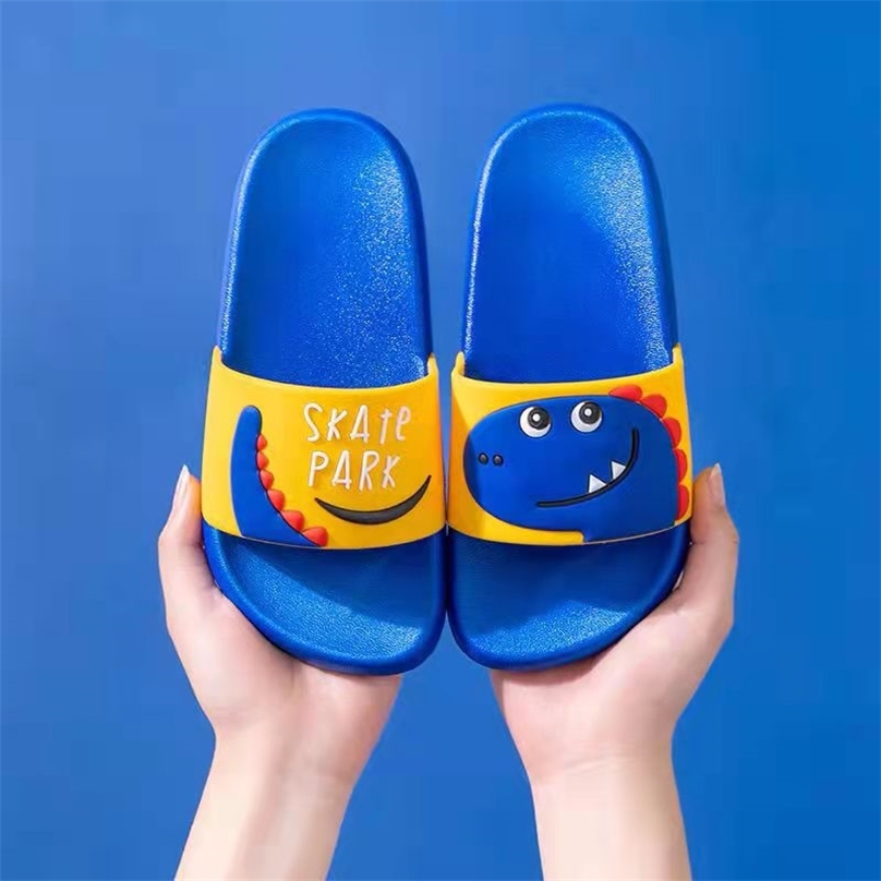 

Summer Cute Cartoon Dinosaur Children NoSlip Childrens Flats Home Indoor Girls Slippers Toddler Shoes Girl 220617, Pink