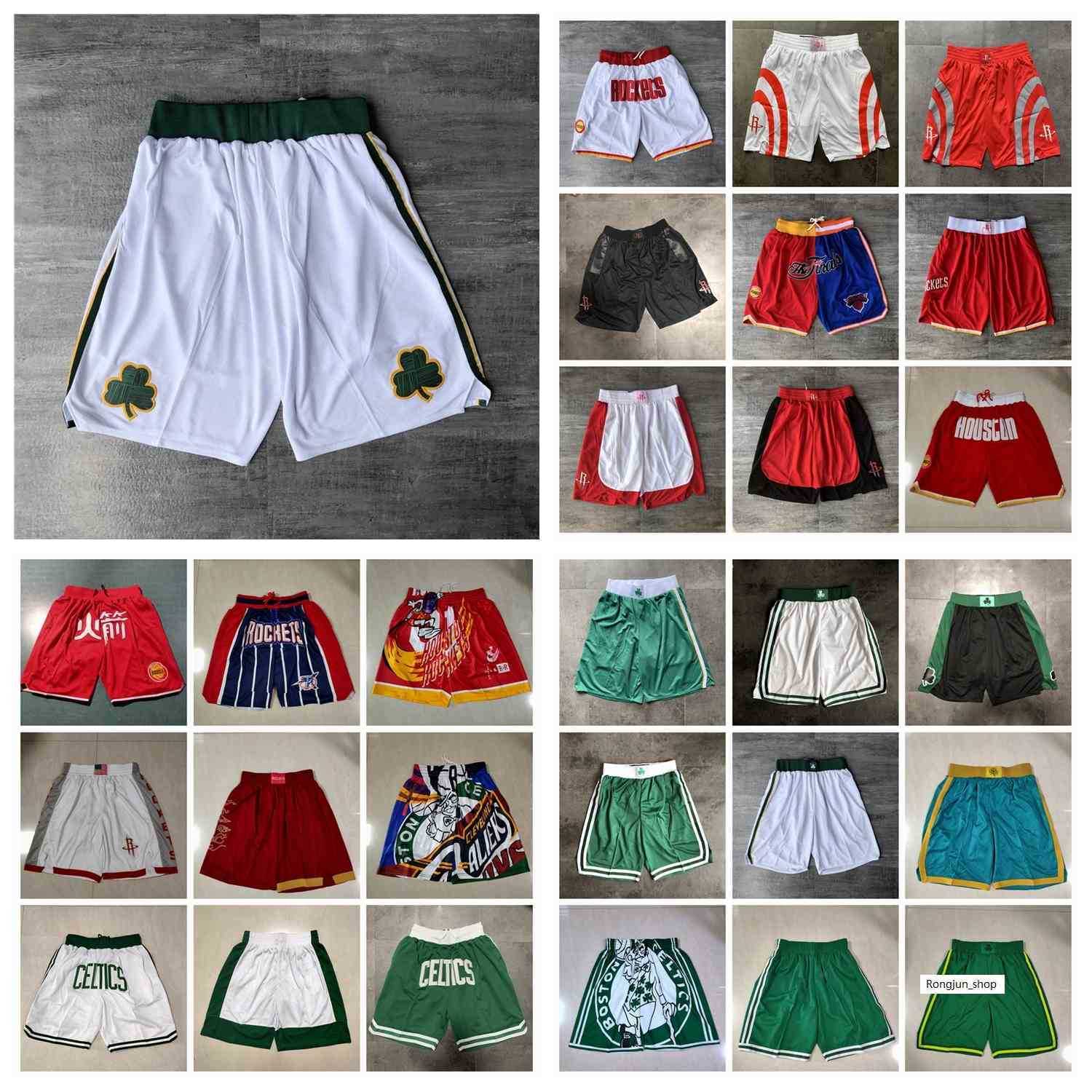 

Team Basketball''nba''Shorts Just Don Retro Reward City Version Blue Stripe Conventional Wear Sport Pant With Pocket Zipper Sweatpants Hip Pop, As photo