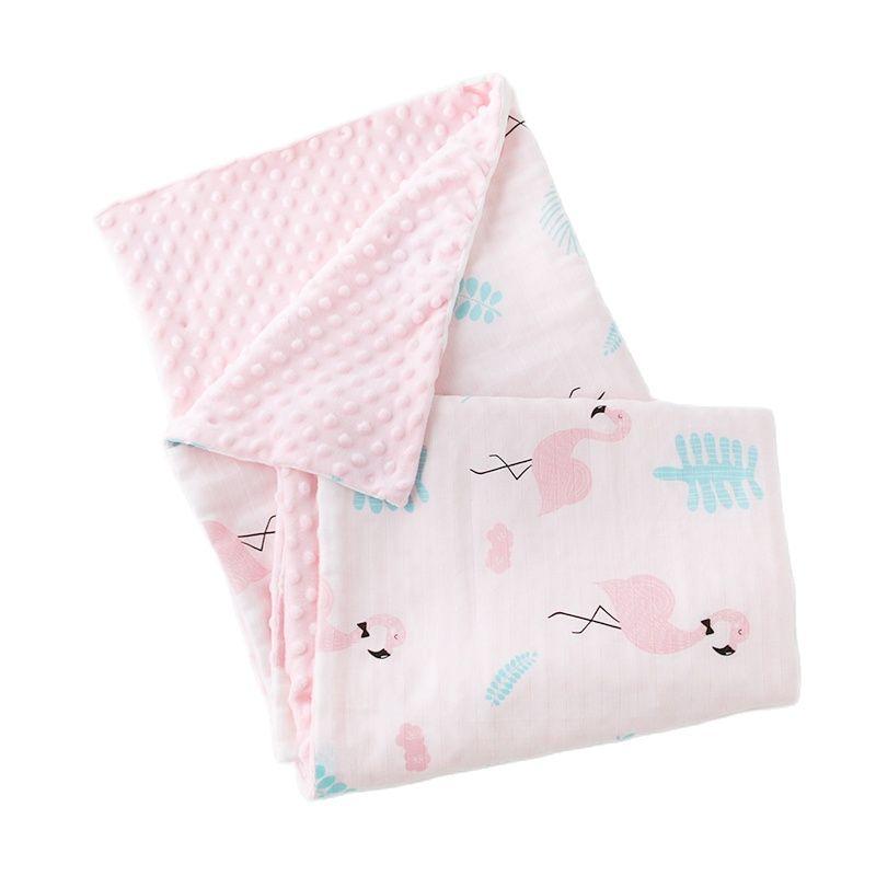 

Blankets & Swaddling Onlymoon Extra Large Dotted Backing Blanket 3D Dot Minky Kids Adult Weighted Traveling Throw Year Christmas Gift, Flamingo