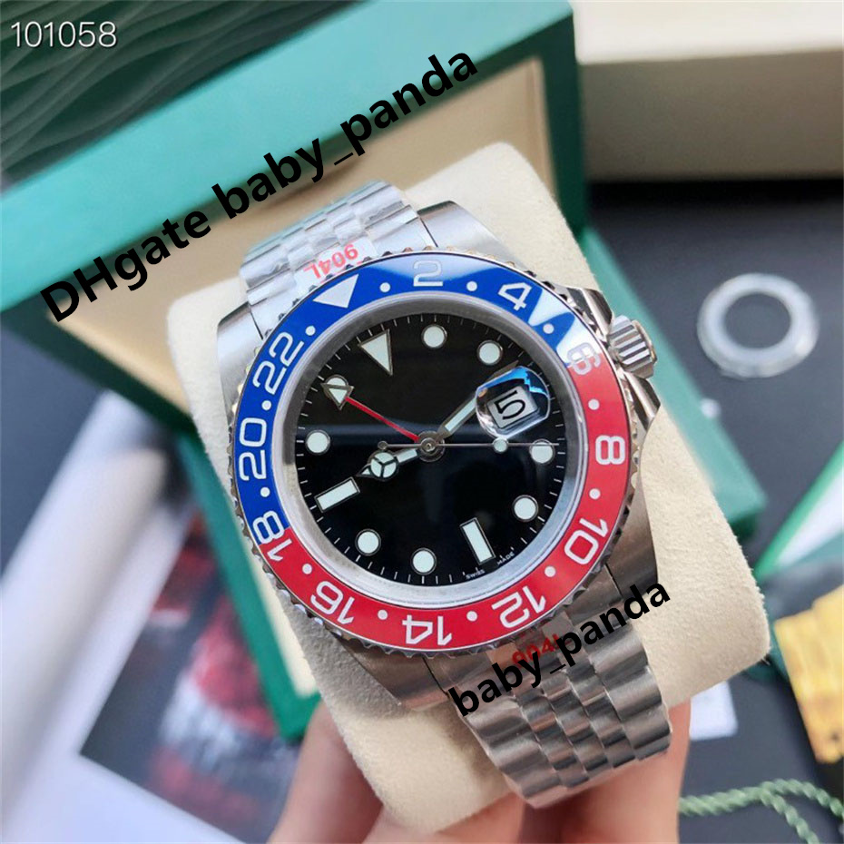 

Ceramic men's watches automatic mechanical watch 904L 40mm 2813 movement GMT KF make Cola circle sapphire luxury high quality waterproof watch-3, 11