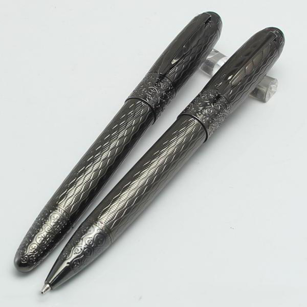 

GIFTPEN Luxury Ballpoint Pens Black and silver Writers Edition Daniel Defoe Ballpoint Pen School Office Supplies Montel Ballpoint-Pens For Writing