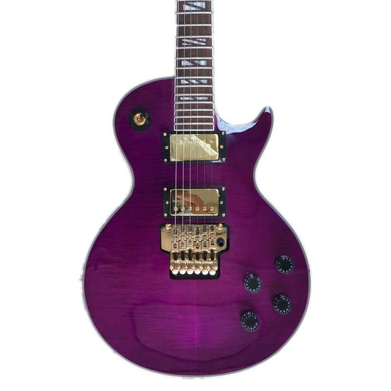 2022 years popular New Arrival Electric Guitar Wholesale From China purple color maple flame top