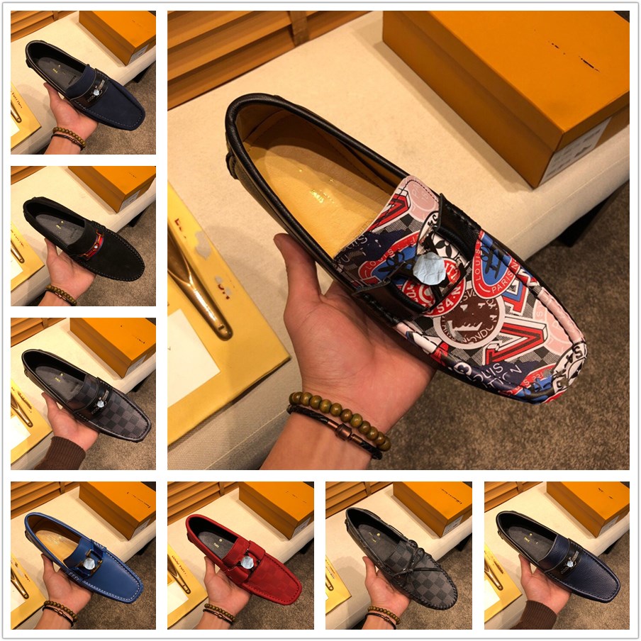 

New High Quality Shoes Fashion Men Party and Wedding Handmade Loafers italian Men's Designer Luxury Dress Shoes Comfortable Breathable Mens Shoe, #12