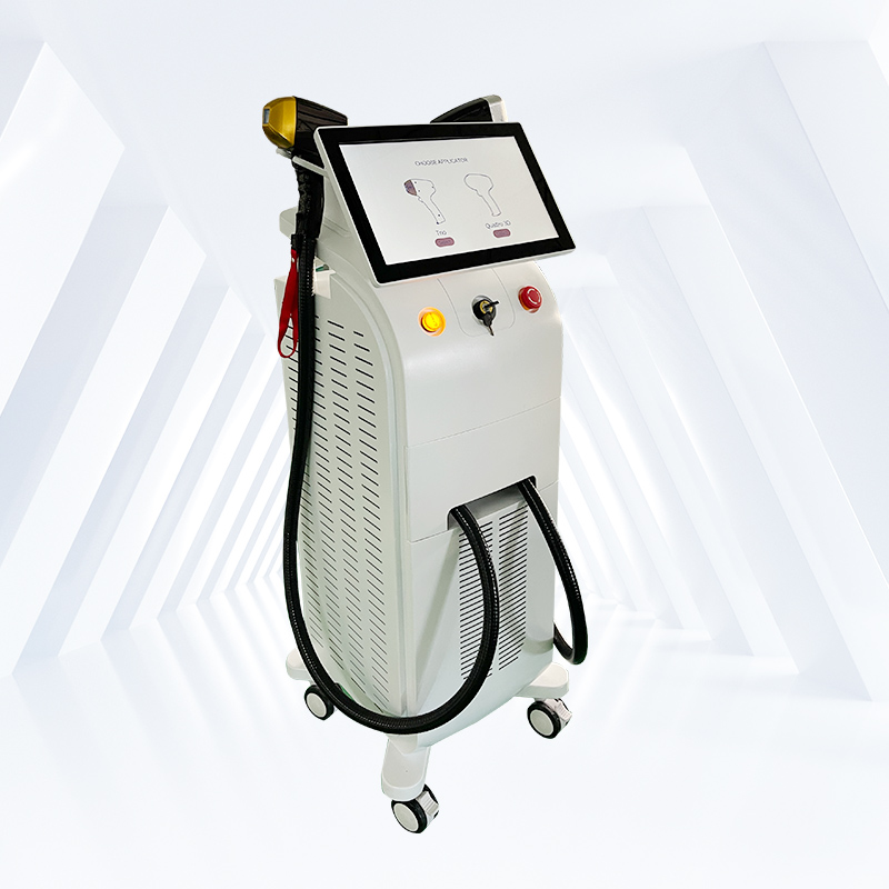 

2 Handle 3 wavelengths 755/808/1064 Diode Laser Hair Removal Machine with factory directly sales price