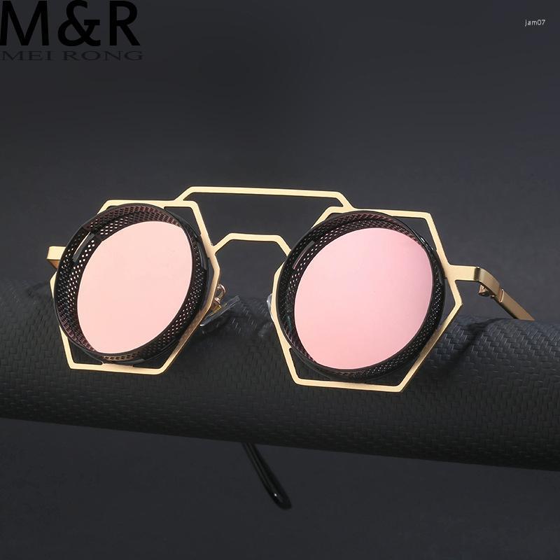 

Sunglasses Punk Steam Cutout Cool Women Men Round Glasses Fashion Polygon UV400SunglassesSunglasses