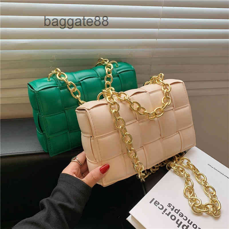 

Bags handbag bottegaas designer venetas bag Simple 2022 Women's Fashion Bag Woven Candy Chain Single Shoulder Messenger Texture Small Square, Beige