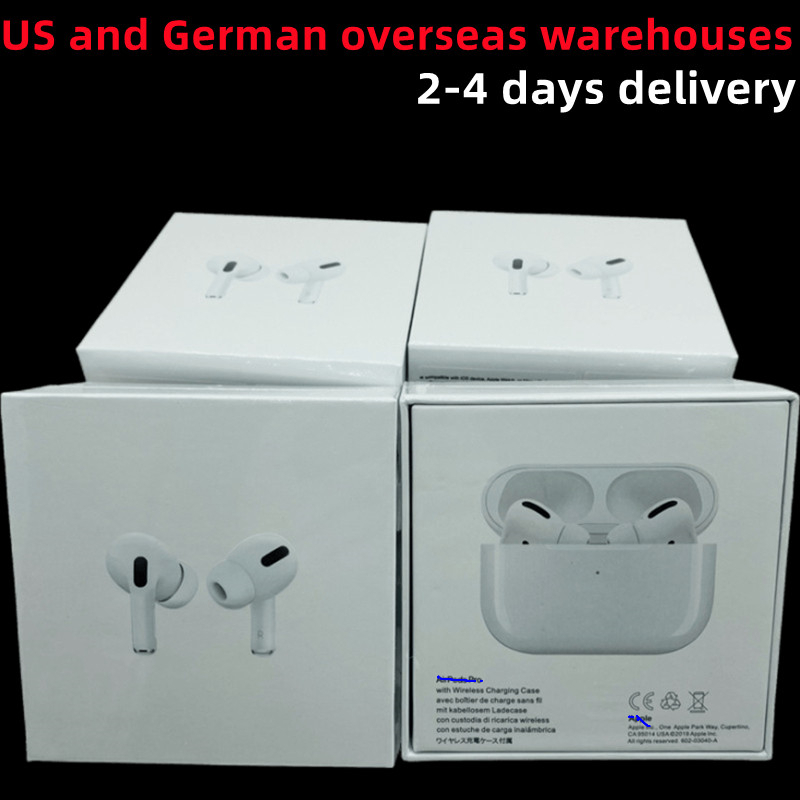 

1:1 Original quality Apple AirPods 3 Pro Air Gen 3 Pods H1 Chip Transparency Earphones Wireless Charging Bluetooth Headphones AP3 AP2 Earbuds 2nd Headsets usps, White