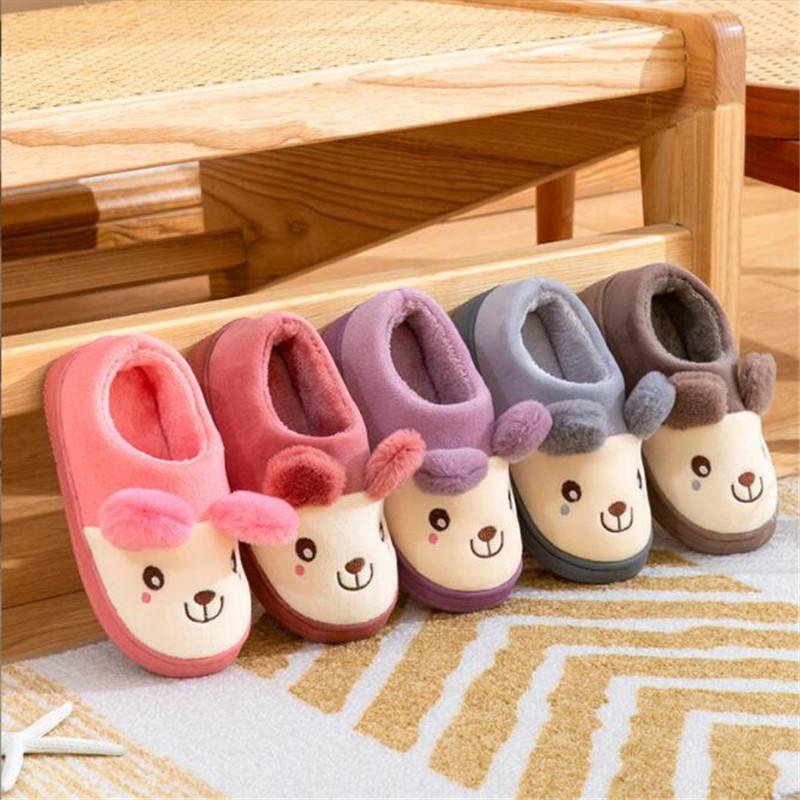 

Slipper Children Slippers Boys Girls House Cotton Cartoon Cute Kids Antiskid Indoor Baby Fur Warm Shoes, Lavender
