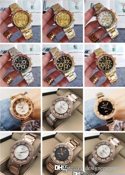 

2022 casual women men colorful diamonds Rolexwatch watches diamond fashion dress famous Brand Rolex watch designer stainless steel strap qua