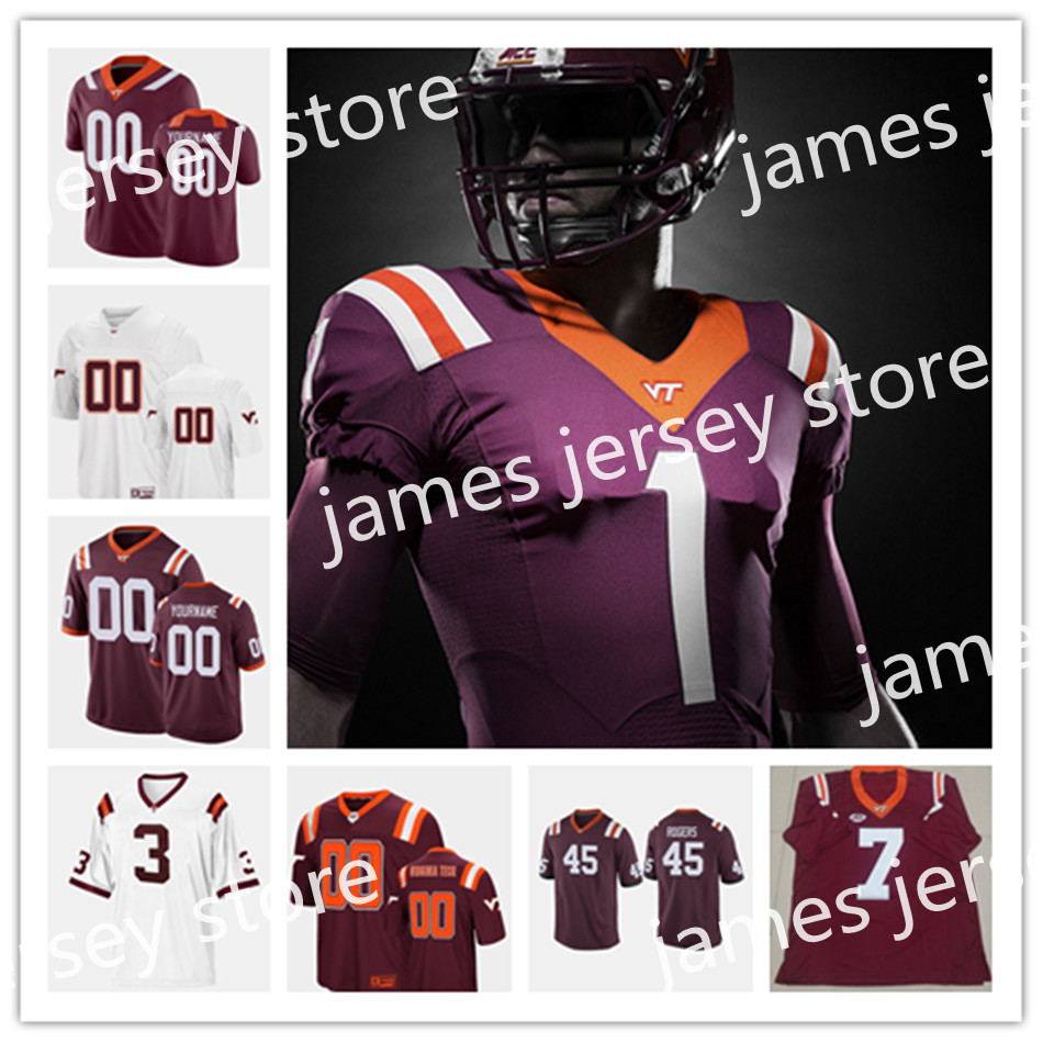 

Mens Custom NCAA VIRGINIA TECH HOKIES Football Jersey 49 Tremaine Edmunds 22 Terrell Edmunds 4 Tim Settle 31 Brandon Facyson 57 Wyatt Teller 21 Khalil Herbert, White