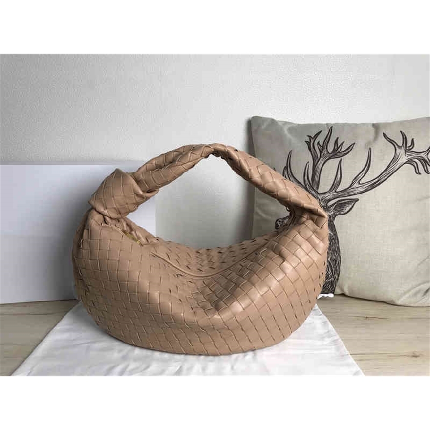 Bottegav Venetas Large Jodie Sheepskin Woven Monk Bag Knotted Armpit Women's Hobo Portable Single Shoulder Round