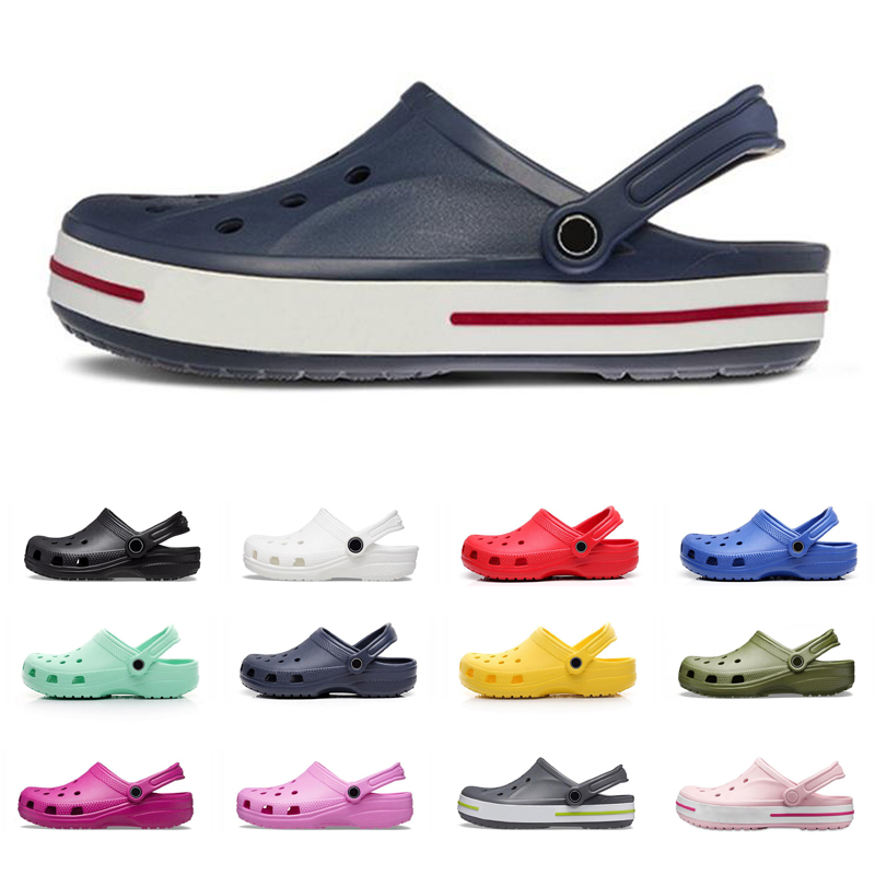 

2022 croc slides mens womens slipper Black White clog sandals outdoor beach unisex anti-slip Designer Slip-on waterproof nursing slide, #20 m4-m7