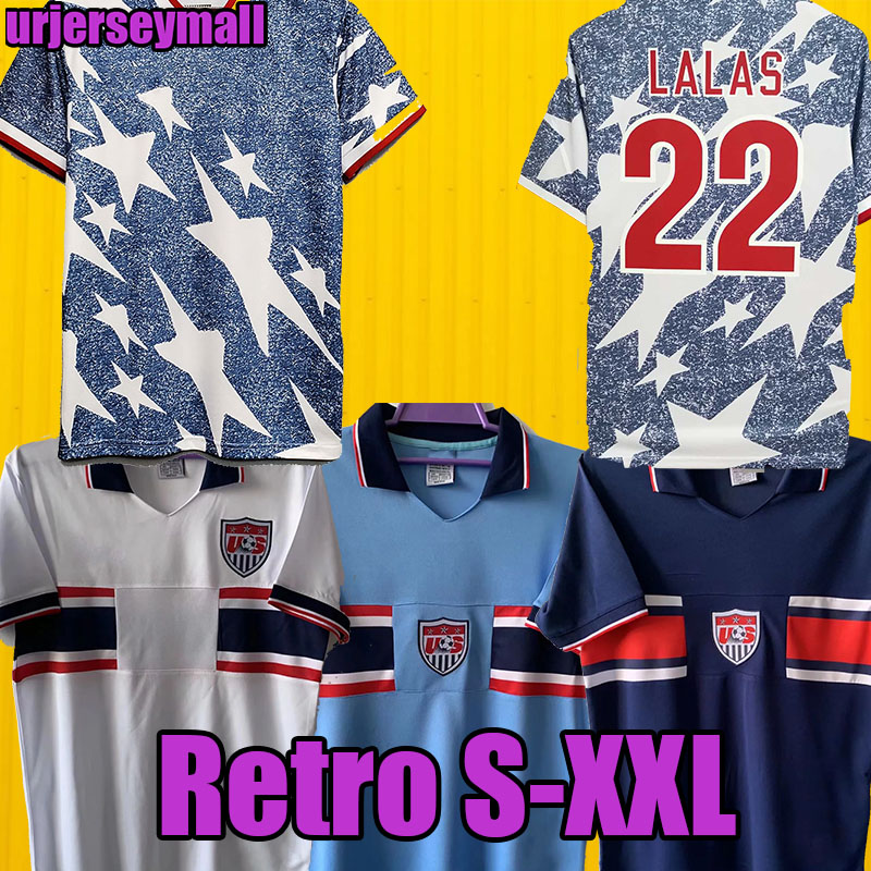 

VINTAGE 1994 USAS classic home Away third Shirt retro soccer jerseys Wegerle 10 Lalas 22 Ramos Balboa 17 94 classic football shirts men Short sleeve WYNALDA 11 TYLER 13, 1994 away