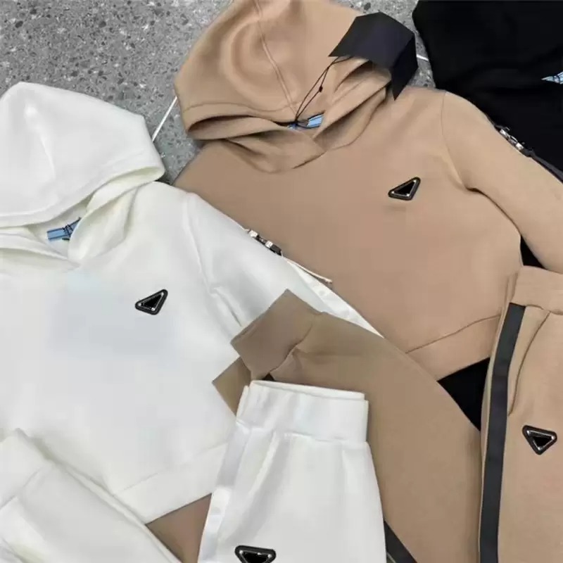 

Autunmn Womens Tracksuits Two Pieces Sets Women Terry Hoodie Jackets Letters Side Lady Slim Jumpers Tracksuit Spring Pants Inverted triangle, Pay for freight