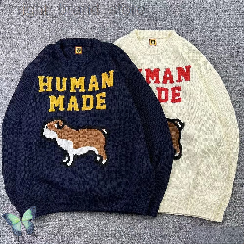 

Bark Blue HUMAN MADE DOG Large Letter Knitted Pullover Sweater W220813
