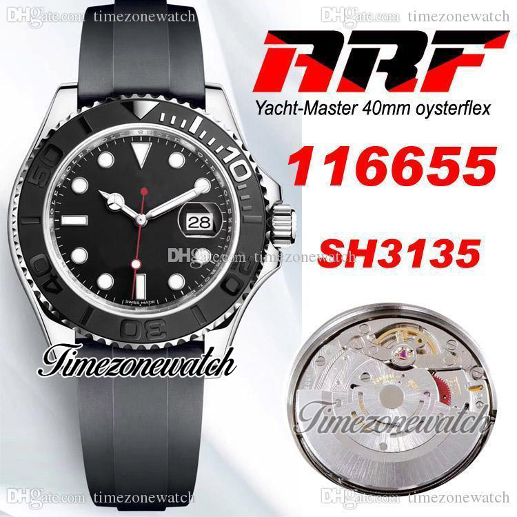 

ARF Y-M 116655 SH3135 Automatic Mens Watch 904L Steel 3D Ceramic Bezel Black Dial Oysterflex Rubber Strap Bracelet With Warranty Card Super Edition Timezonewatch R01, Custom warranty card