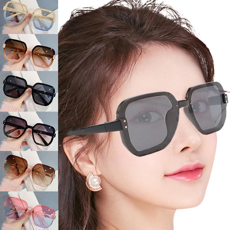 

Sunglasses Vintage Square Women Fashion Plastic Frame Sun Glasses Female Oversized Clear Shades Eyewear Retro UV400 Accessories