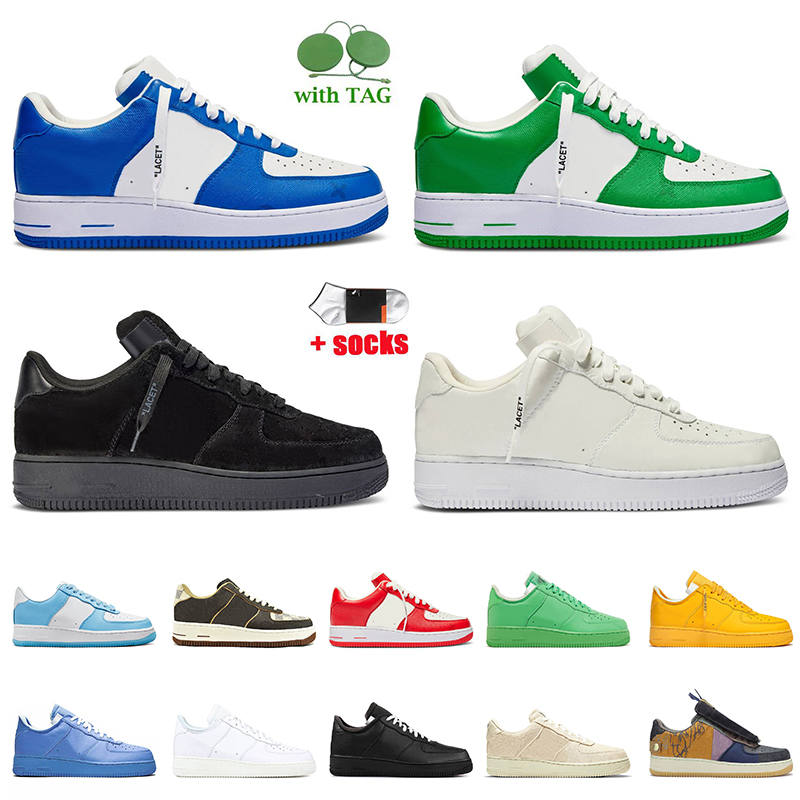 

Designer Platform Airforces 1 Low Running Shoes 2022 Women Mens Offs White Black Travis Scotts Airforces1 Sneakers AF1s Comet Red Skeleton University Blue Trainers, B30 purple skeleton 40-45