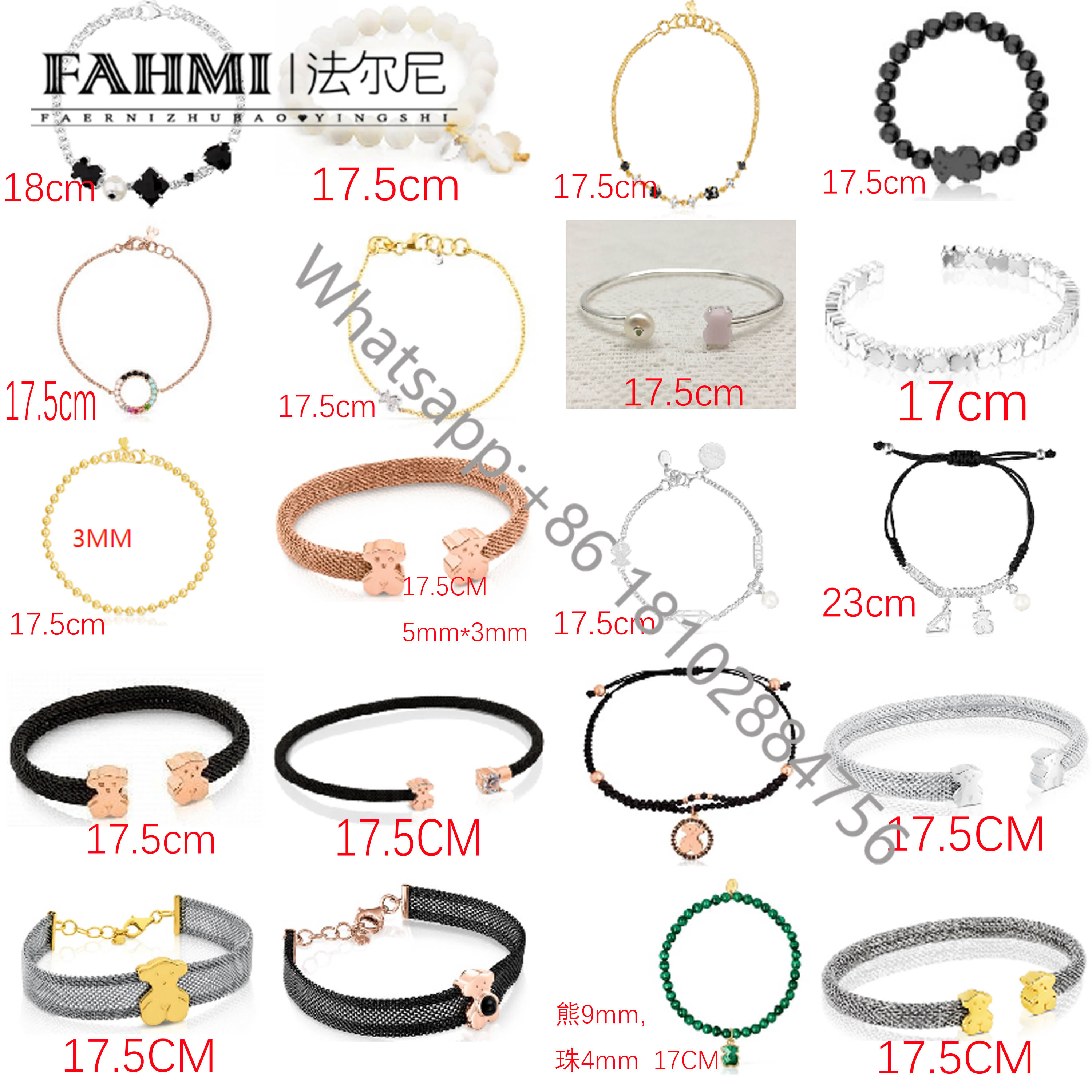 

Fahmi 2021 new 925 sterling silver classic lovely bear bracelet high quality vitality elegant temperament lady jewelry factory wholesale