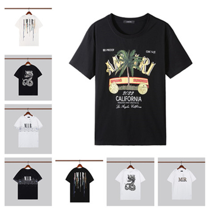 

AMIRS 22SS Mens Womens Summer T Shirts Designers For Men tops Letter tshirt Embroidery Tshirts Clothing Short Sleeved Tshirt large size Tees b, A015