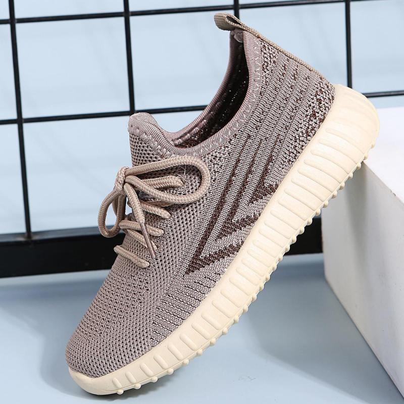 

Athletic & Outdoor Children Sneakers Air Meash Rubber Sole Non-slip Woven Slip-on Breathable Boys Girls Casual Shoes 21-38 Soft Kids Trainer, Black