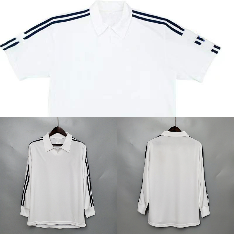 

2002 Retro Soccer Jerseys Final Long Sleeve White Home ZIDANE FIGO CARLOS SOLARI Camisetas De Futbol For Men, 02 ucl final
