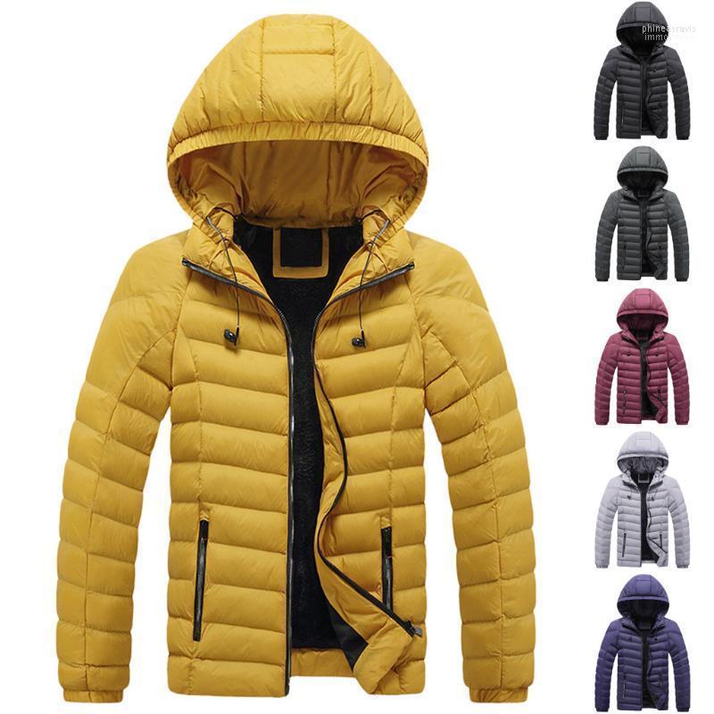 

Men's Down & Parkas Winter Men Zipped Warm Tracksuit Casual Soild Long Sleeve Outwear Coat Fashion Hooded Male Clothing Manteau Homme Hiver, As photo