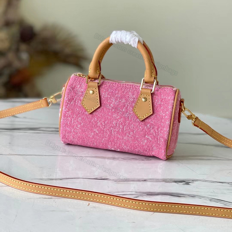 

Women's Shoulder Bags Denim Crossbody Mini Tote Bag Ladies Clutch Nano Speedy Pink Blue Large Capacity Carry Portable Lightweight Dual, Contact us for additional options